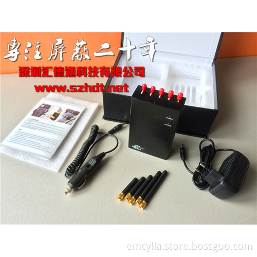 Handheld Portable (Built-in Battery) Cellphone & WiFi Bluetooth & GPS Signal Jammer
